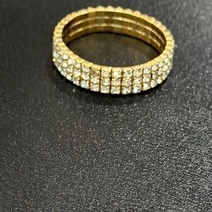 Gold Crystal Pave Stackable bracelet - Women Jewelry